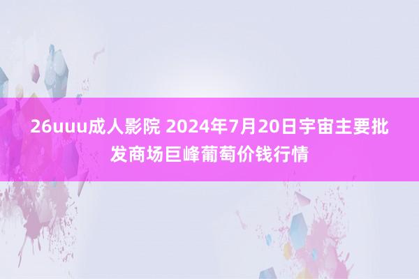 26uuu成人影院 2024年7月20日宇宙主要批发商场巨峰葡萄价钱行情