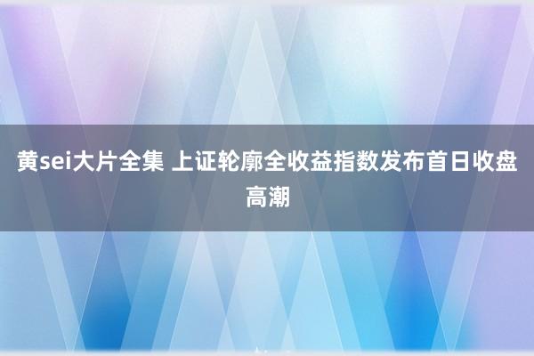 黄sei大片全集 上证轮廓全收益指数发布首日收盘高潮