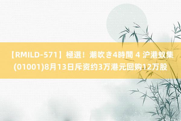 【RMILD-571】極選！潮吹き4時間 4 沪港蚁集(01001)8月13日斥资约3万港元回购12万股