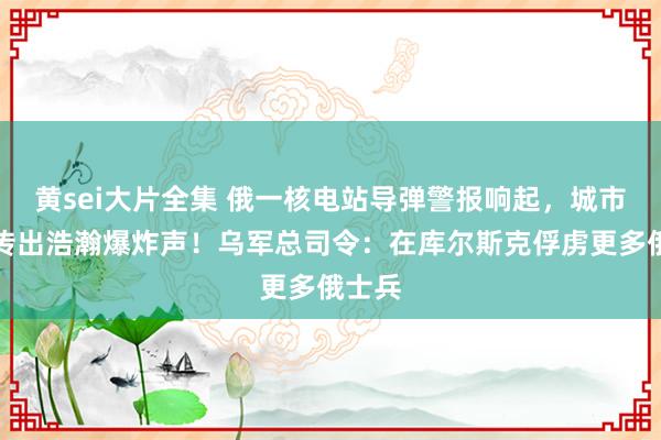 黄sei大片全集 俄一核电站导弹警报响起，城市上空传出浩瀚爆炸声！乌军总司令：在库尔斯克俘虏更多俄士兵