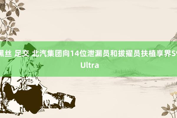 黑丝 足交 北汽集团向14位泄漏员和拔擢员扶植享界S9 Ultra