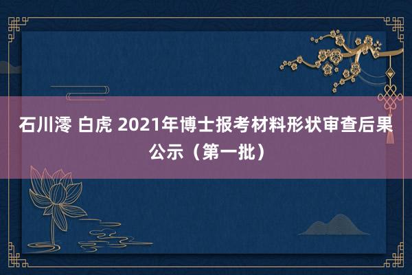 石川澪 白虎 2021年博士报考材料形状审查后果公示（第一批）