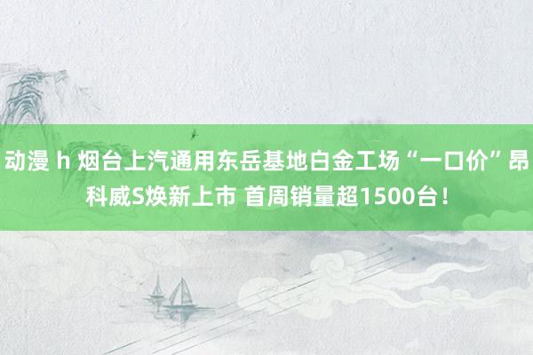 动漫 h 烟台上汽通用东岳基地白金工场“一口价”昂科威S焕新上市 首周销量超1500台！